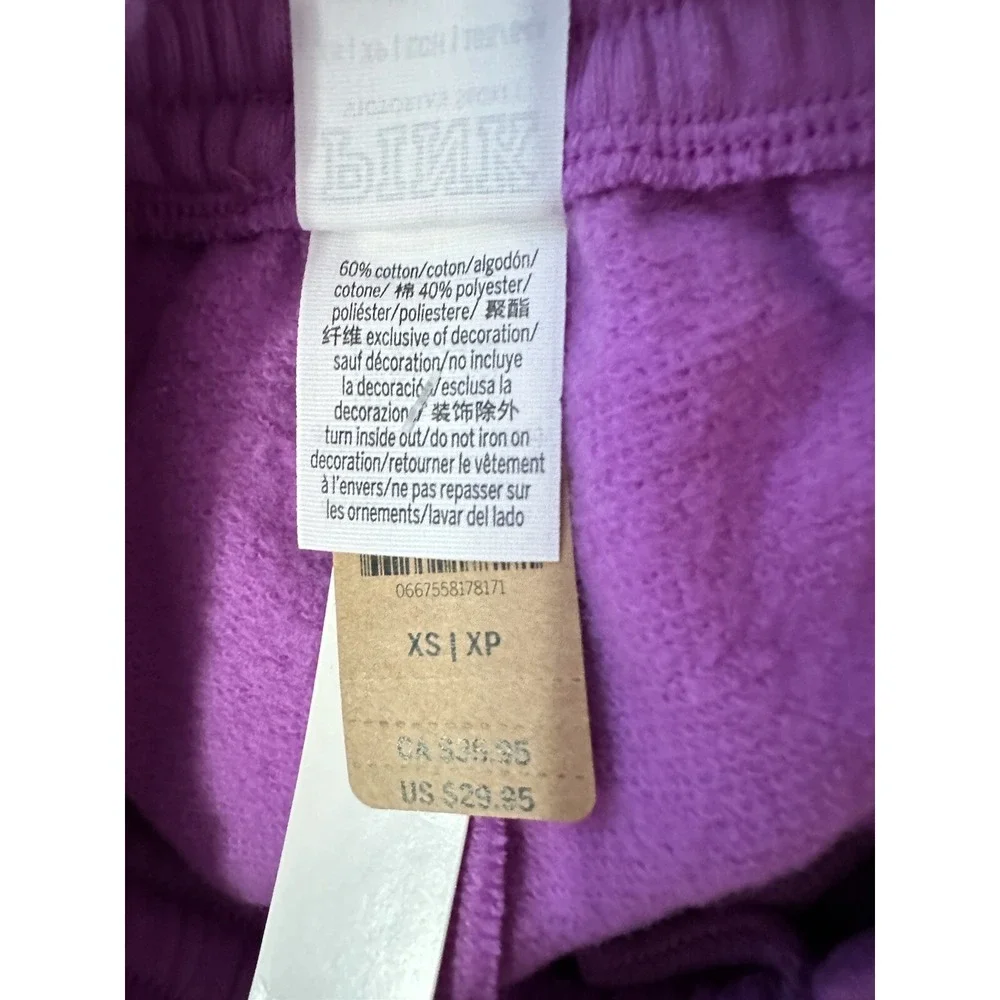 Victoria's Secret PINK Campus Sweat Shorts Women's XS Purple Elastic Waistband